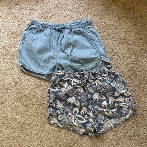 American Eagle Outfitters Shorts, Denim/Paisley print, Set of 2